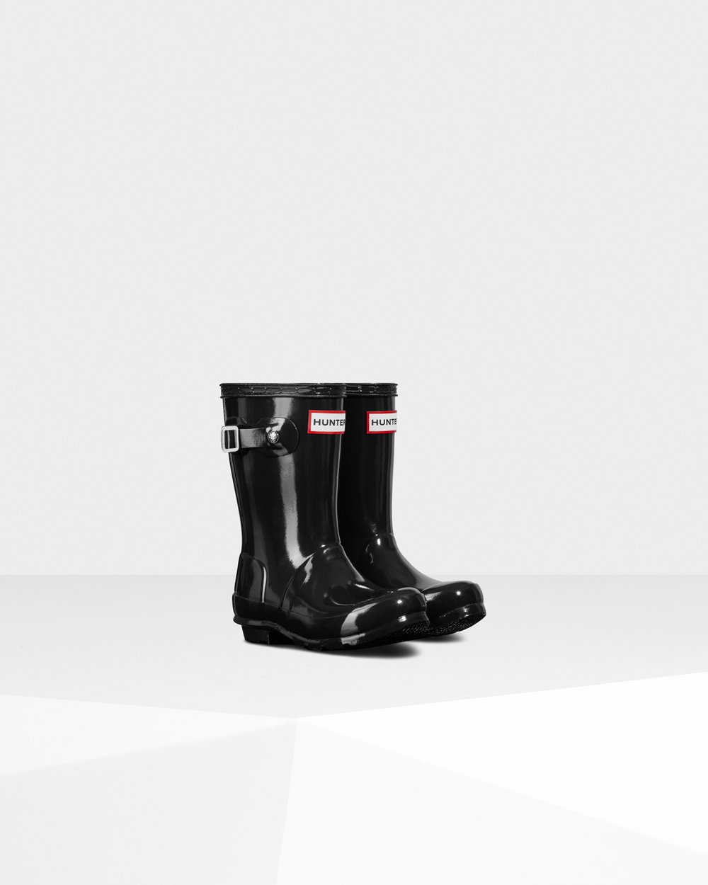 Kids Hunter Original Little Gloss - Rain Boots Black - 7145-TSFLU